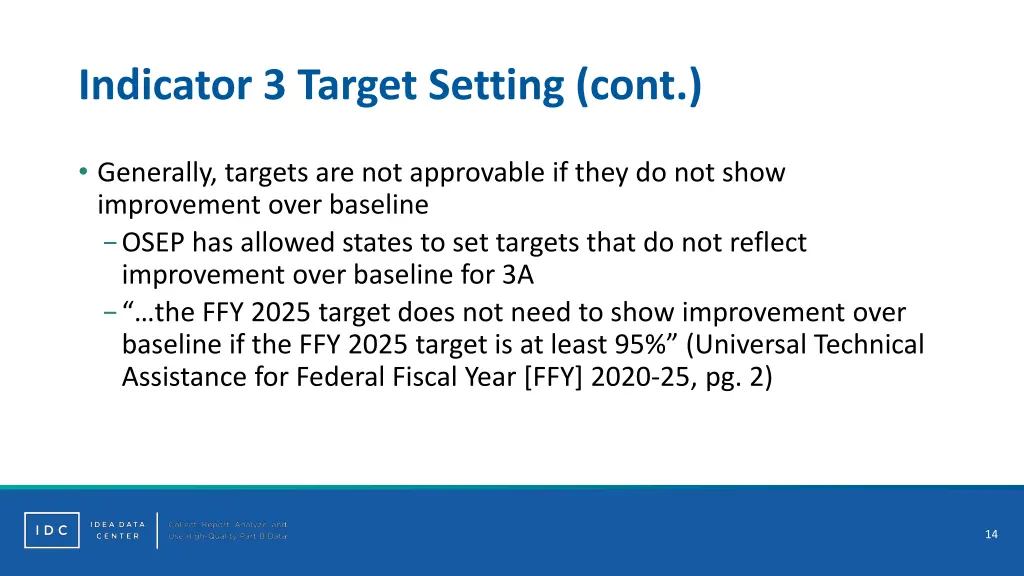 indicator 3 target setting cont