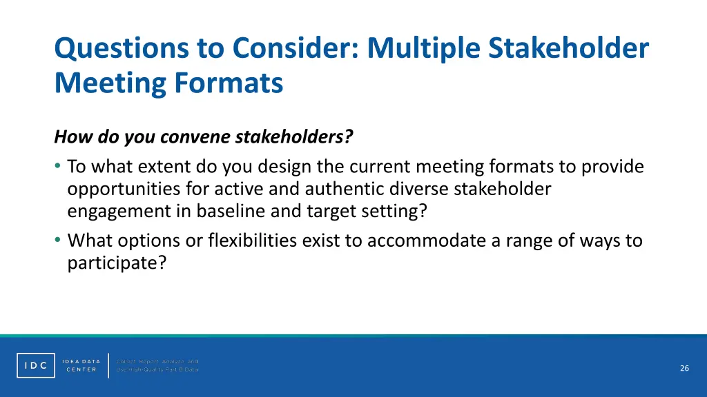 questions to consider multiple stakeholder