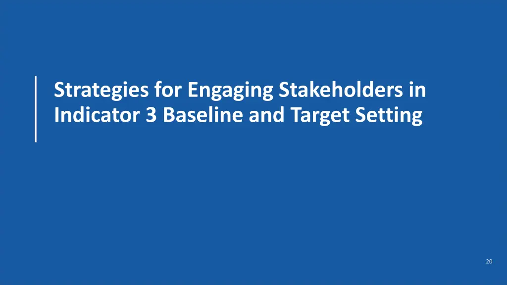 strategies for engaging stakeholders in indicator