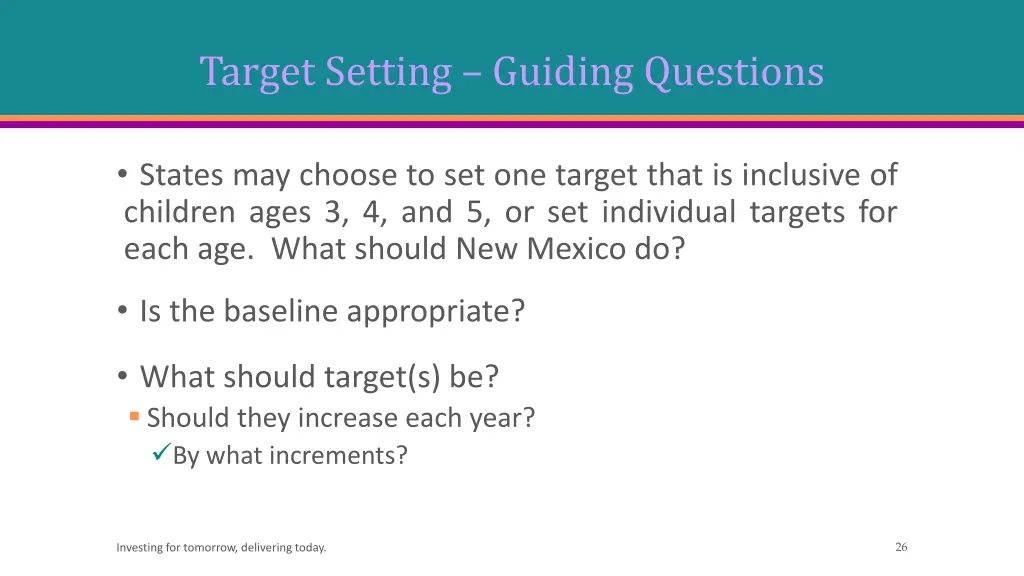 target setting guiding questions