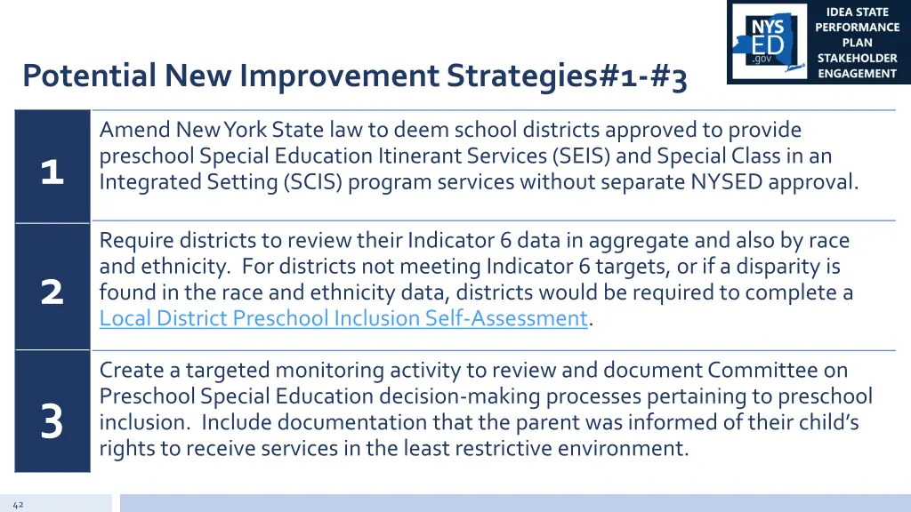 potential new improvement strategies 1 3