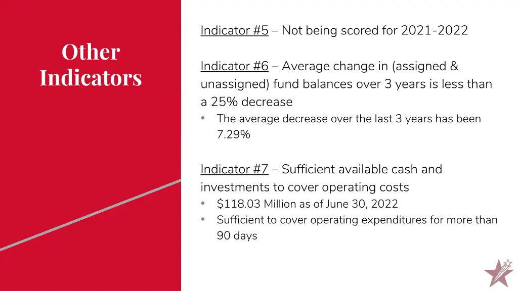 indicator 5 not being scored for 2021 2022