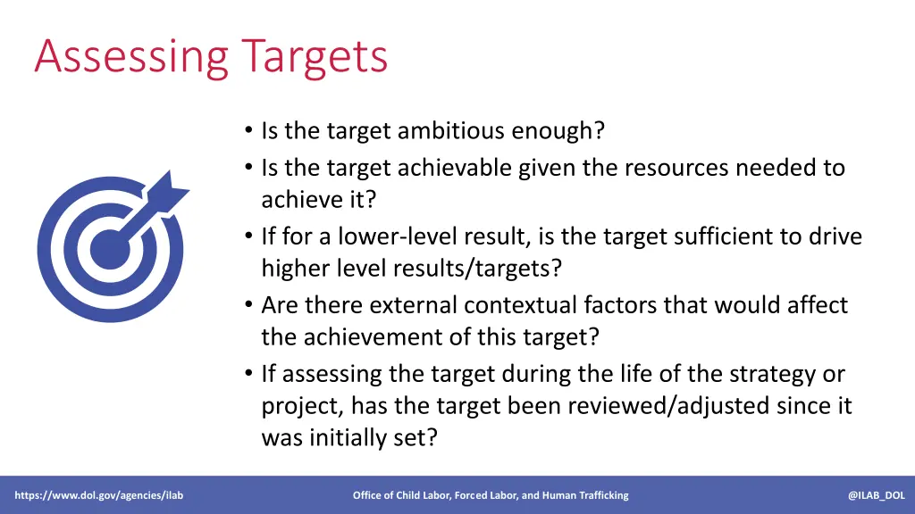 assessing targets