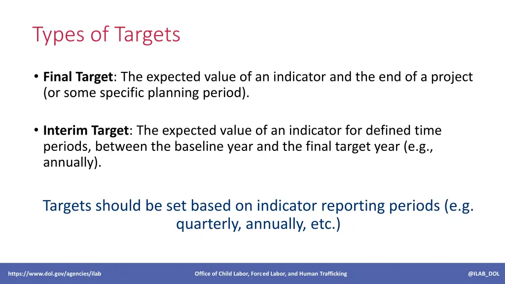 types of targets