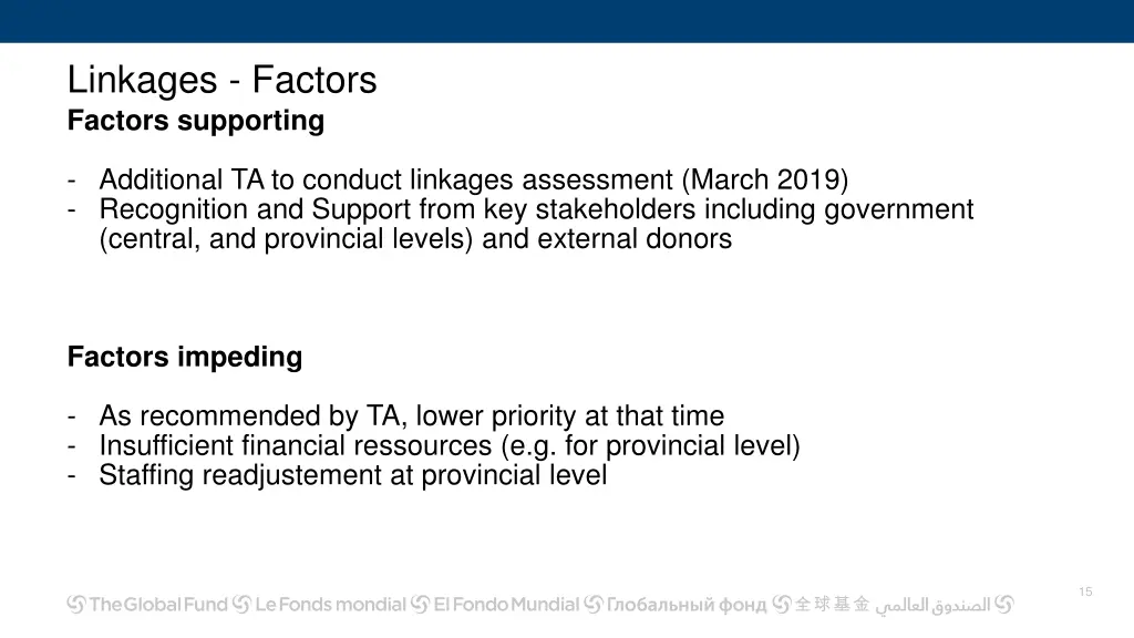 linkages factors factors supporting