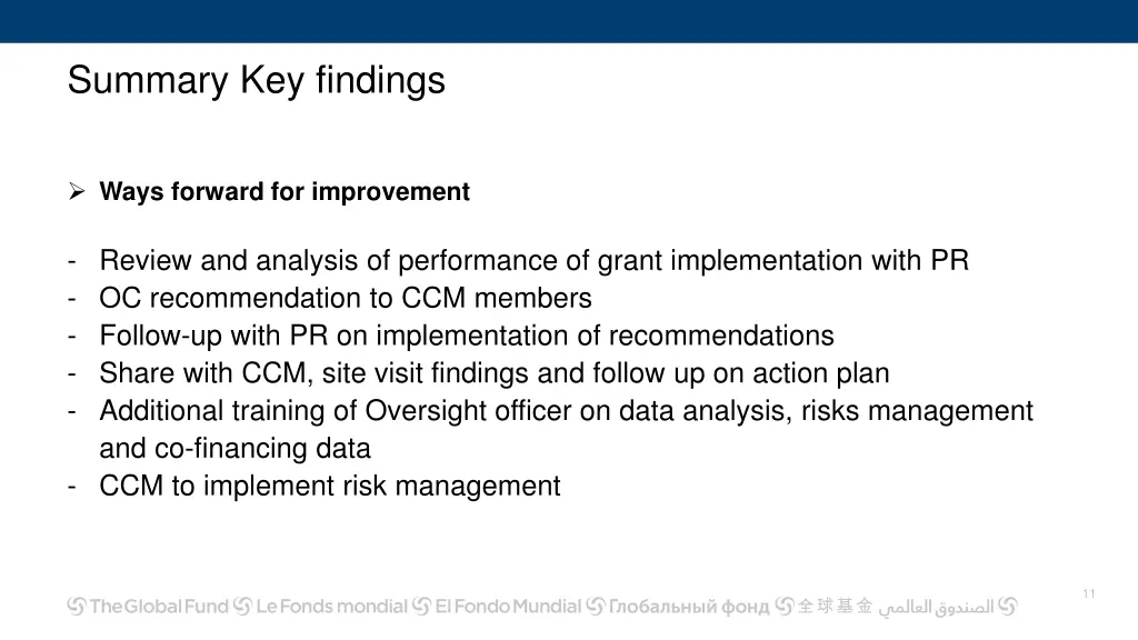 summary key findings