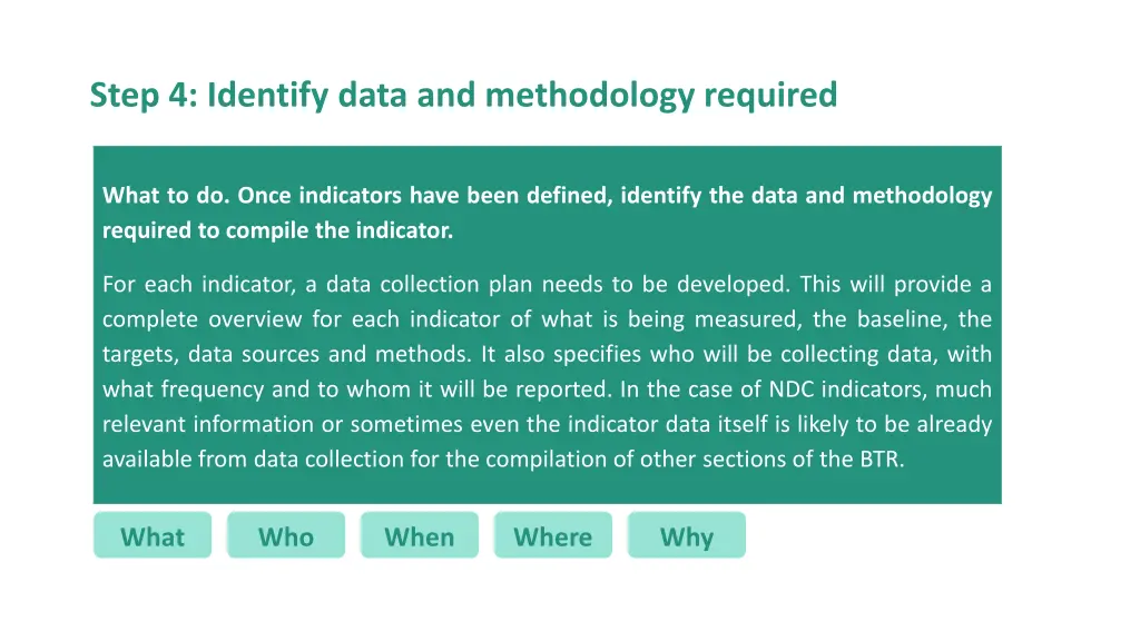 step 4 identify data and methodology required