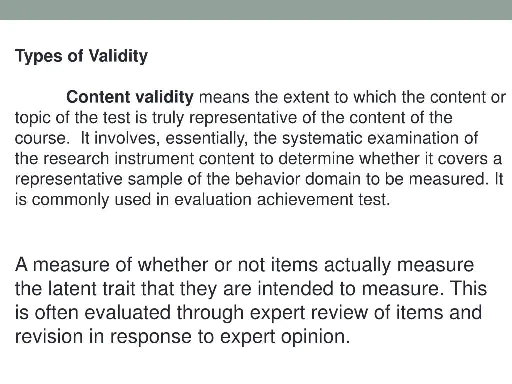 types of validity