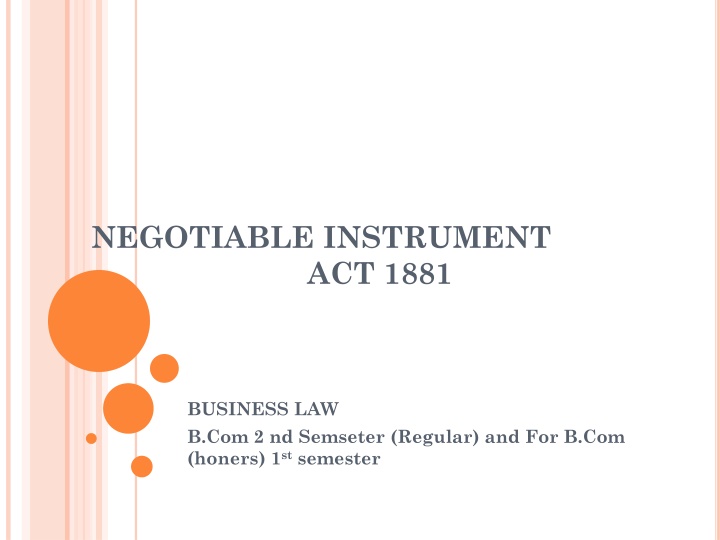 negotiable instrument act 1881