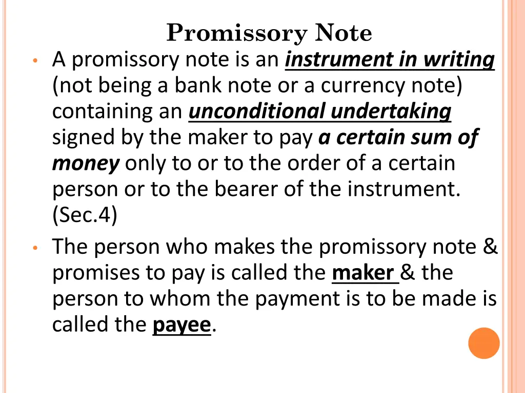 promissory note