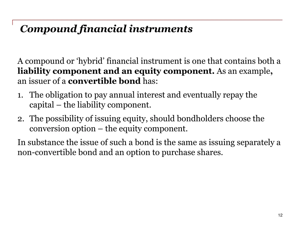 compound financial instruments