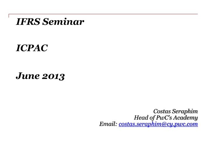 ifrs seminar