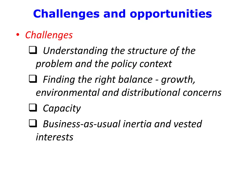 challenges and opportunities