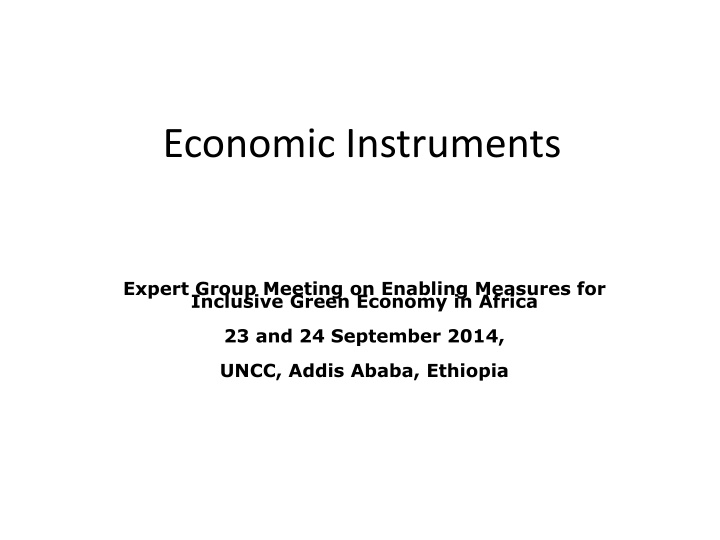 economic instruments