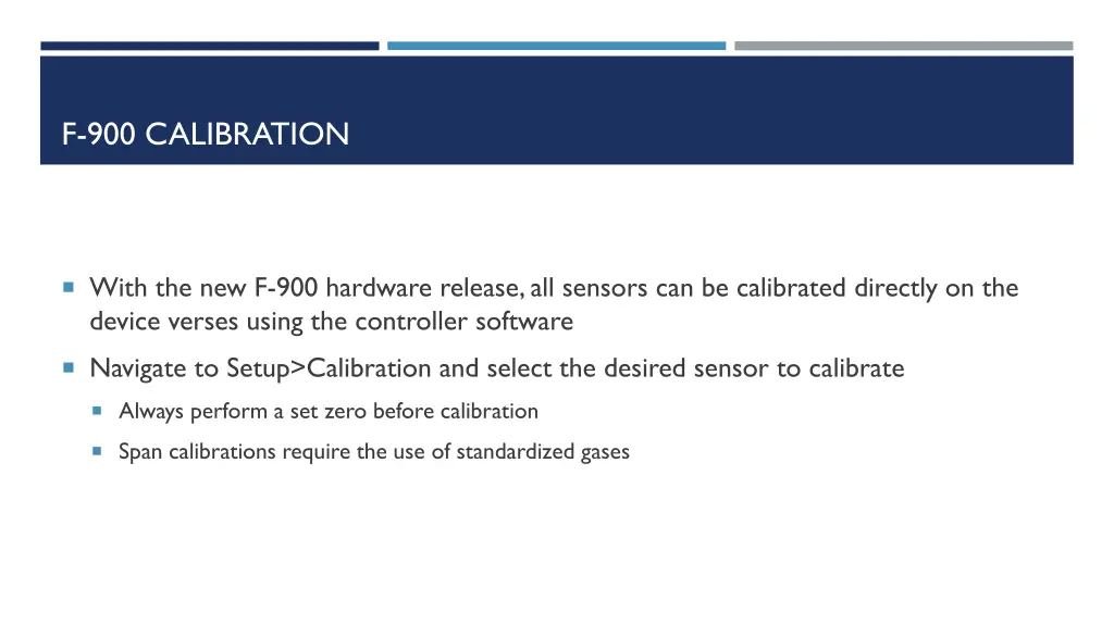 f 900 calibration