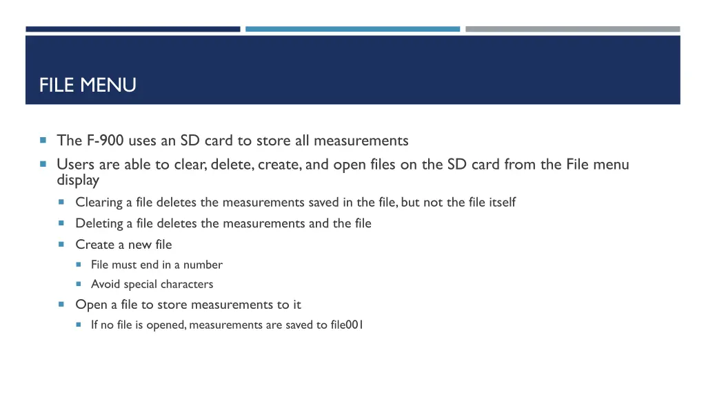 file menu