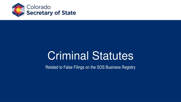 criminal statutes