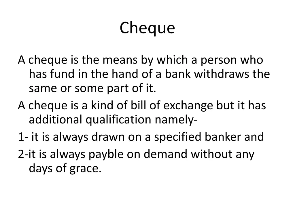 cheque