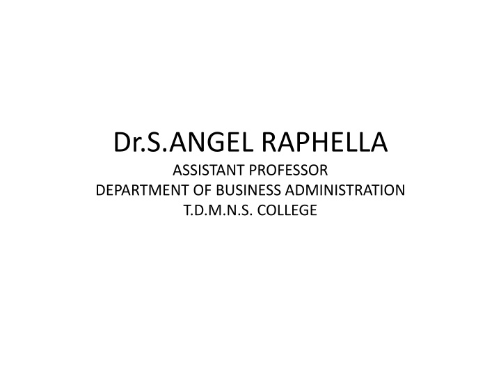 dr s angel raphella assistant professor