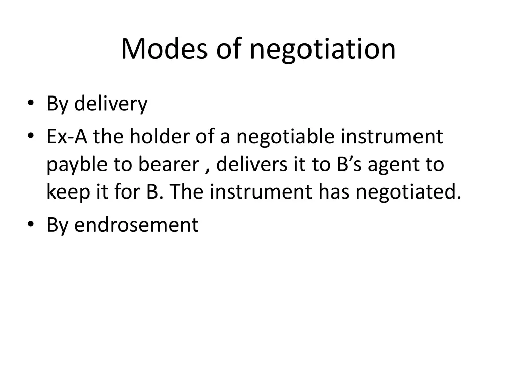 modes of negotiation