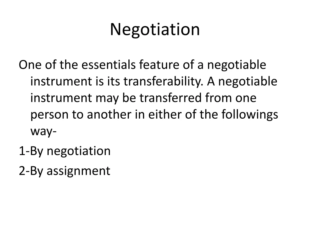 negotiation