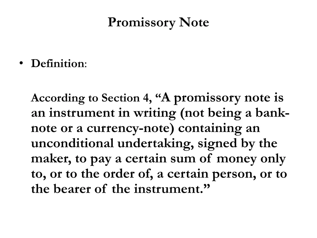 promissory note