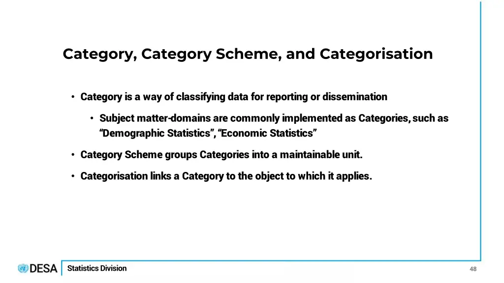 category category scheme and categorisation