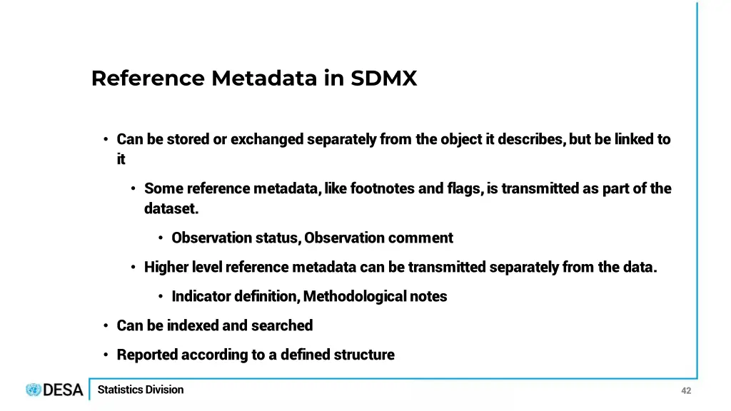 reference metadata in sdmx