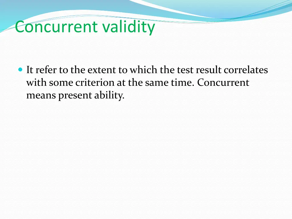 concurrent validity