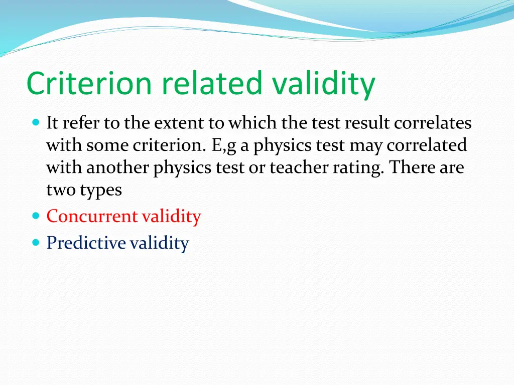 criterion related validity