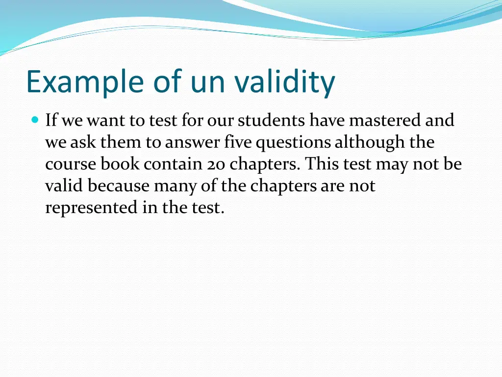 example of un validity