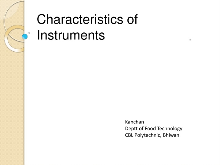 characteristics of instruments