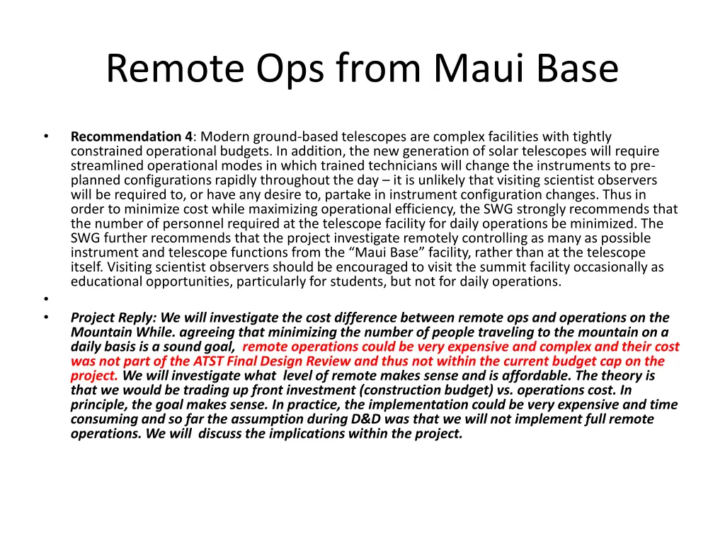 remote ops from maui base