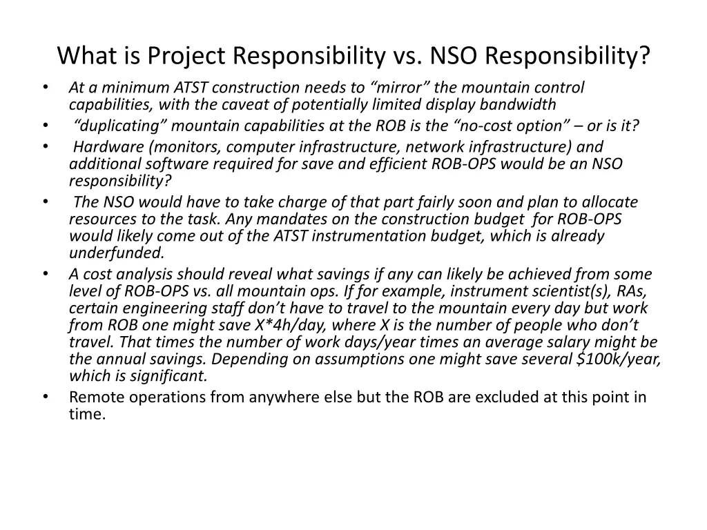 what is project responsibility