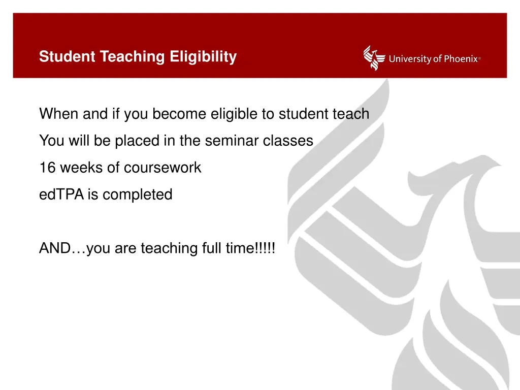 student teaching eligibility