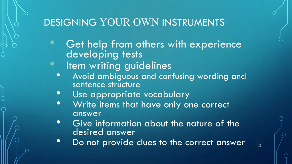 designing your own instruments get help from