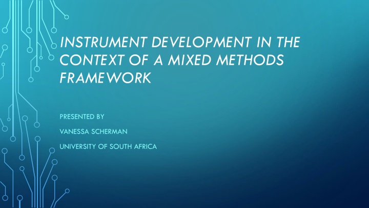 instrument development in the context of a mixed