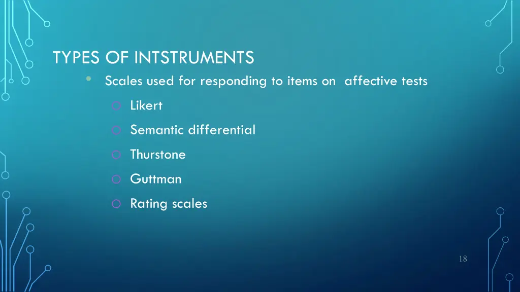 types of intstruments