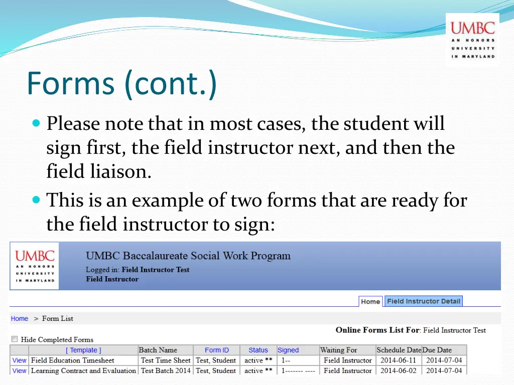 forms cont