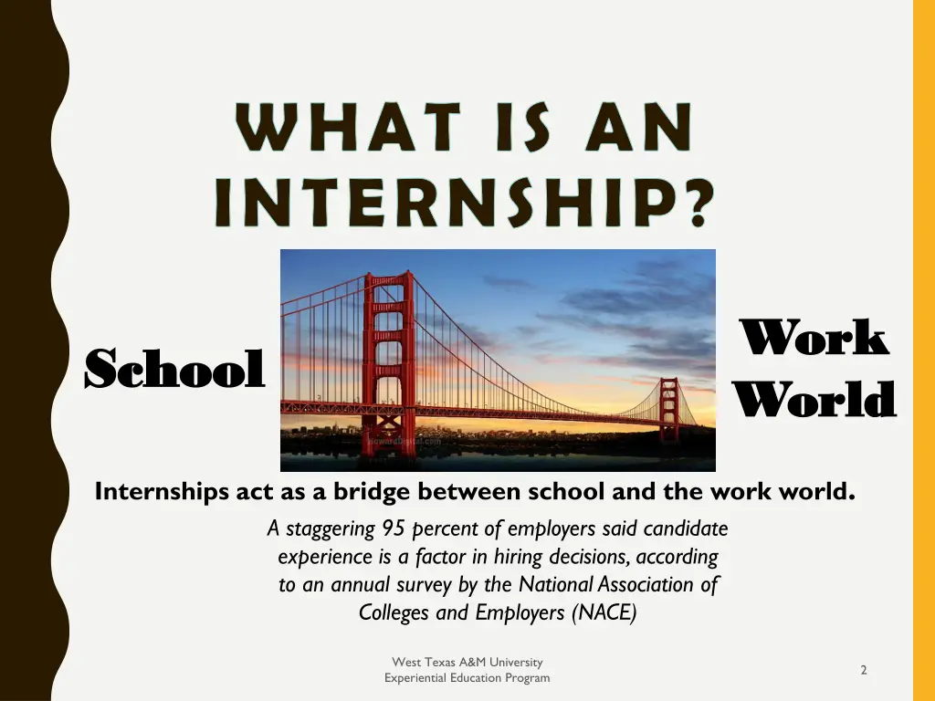 what is an internship