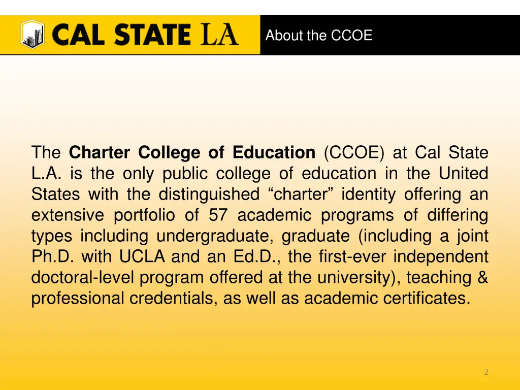 about the ccoe