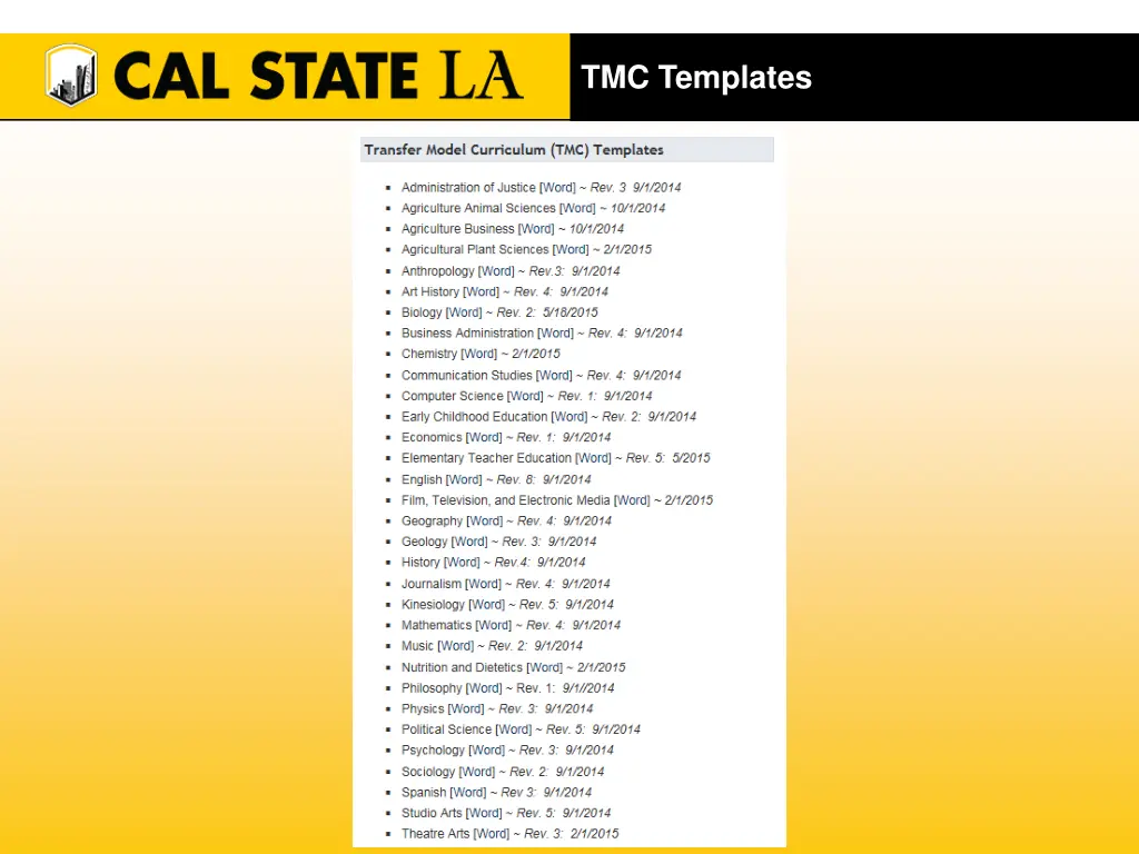 tmc templates