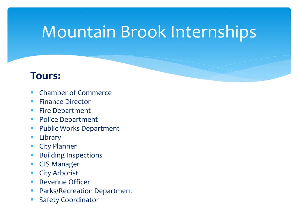 mountain brook internships 2