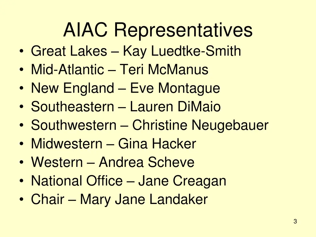 aiac representatives great lakes kay luedtke