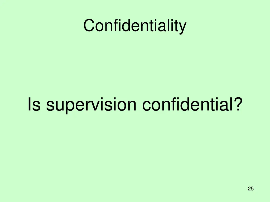 confidentiality