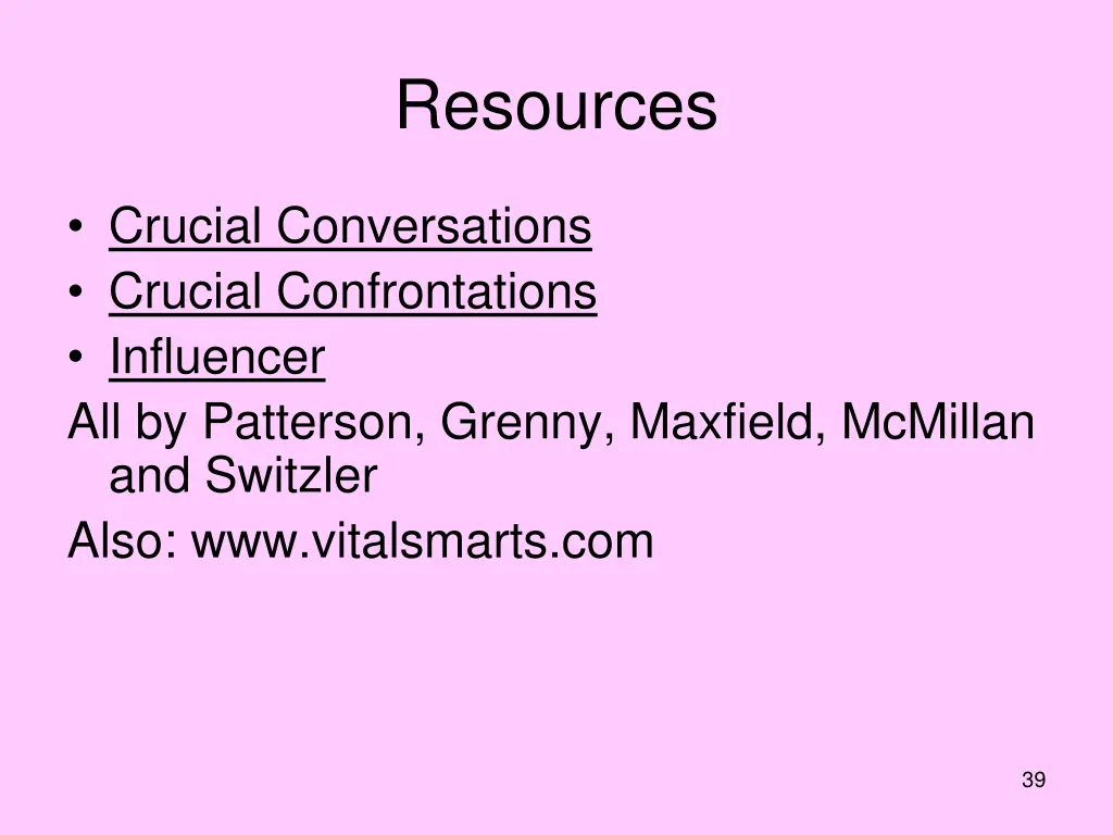 resources