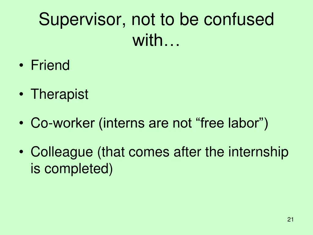 supervisor not to be confused with