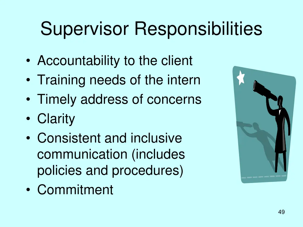 supervisor responsibilities