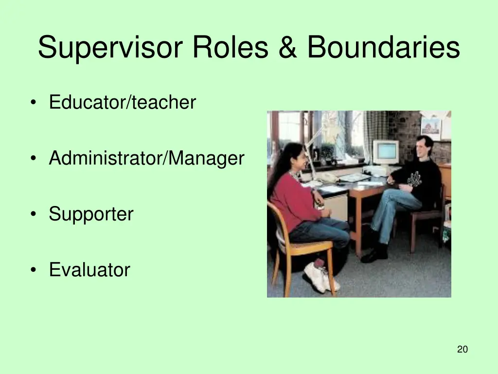 supervisor roles boundaries