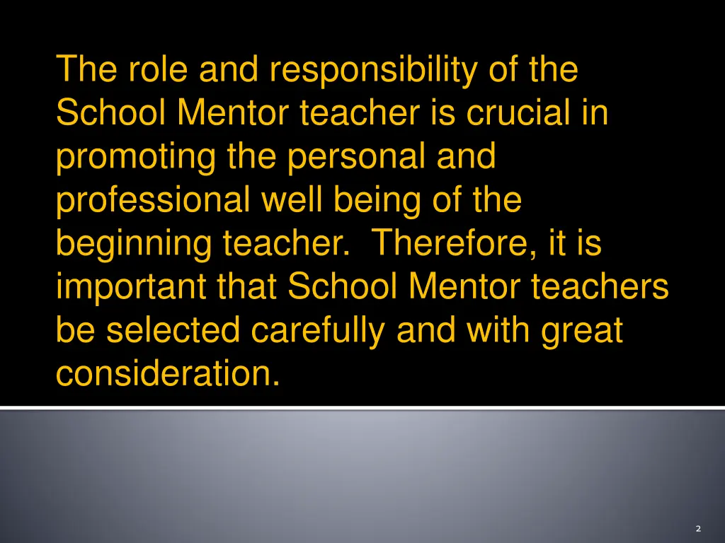 the role and responsibility of the school mentor